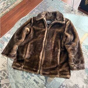 Olympia Women's Vintage Made in USA 1990's Faux Fur Coat